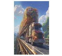 Truck Jigsaw Puzzles, Wooden Puzzle Gift for Adult Toys for Adults Educational 1000 for Kid Teen Age 12 Toy 78×53cm
