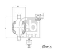 FEBI BILSTEIN 199626 Guide Strut Repair Kit Rear 95mm Outer Diameter Fits SCANIA