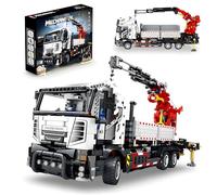 Truck-Mounted Crane Building Blocks Set, 2328 PCS Heavy Duty Mobile Lifting Truck Model Toys, Mechanical Heavy Duty Vehicle Building Kit for Desk Decor, Creative Birthday Gifts for Hobbyists & Teens