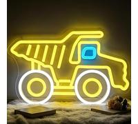 Truck Neon Sign Dimmable Construction Mining Vehicles Led Neon Light Trucks light up for Wall Decor USB Powered Bright Neon Truck Signs for Living Office Game Room Christmas Gift 13.58”x8.66”