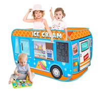 Truck Play Tent Pop Up Ice Cream Playhouse Toy For Girls Boys, Kids Gifts for 3 4 5 6 7 8 Year Old Childrens Presents Foldable Outdoor Indoor Garden Party with Carry Bag