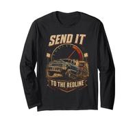 Truck Pulling Power Puller Send It to The Redline Long Sleeve T-Shirt