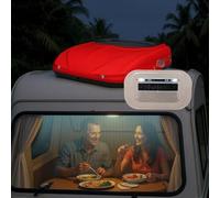 Truck RV Rooftop Air Conditioner, 1600W Cooling & 110W Heating with Temperature Display, Remote Control, Installation Size 25 * 35Cm to 38 * 42Cm