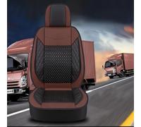 Truck Seat Covers for DAF LF CF XF XG XG+,Black/Red/Brown/Blue Seat Full Covers Wear-Resistant Mesh Leather Driver Co-driver for Summer Winter Truck Interior Accessory,Version 2-Brown