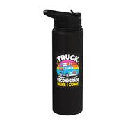 Truck Second Grade Here I Come Back to School Stainless Steel Insulated Water Bottle