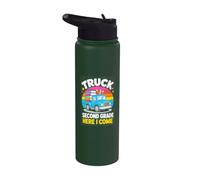 Truck Second Grade Here I Come Back to School Stainless Steel Insulated Water Bottle