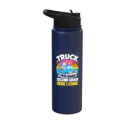 Truck Second Grade Here I Come Back to School Stainless Steel Insulated Water Bottle