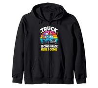 Truck Second Grade Here I Come Back To School Zip Hoodie