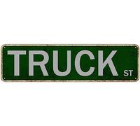 Truck St Sign Novelty Truck Decor Truck Street Sign Wall Art Decor For Home Farmhouse Bar Cafe Man Cave 16 X 4 Inch