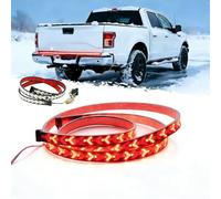 Truck Tailgate LED Strip Light Bar, Red & Amber Sequential Arrow Turn Signals, Brake, Reverse & Running Lights, Waterproof Flexible Lighting for Trucks and Cars