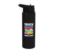 Truck Third Grade Here I Come Kids Back to School Stainless Steel Insulated Water Bottle