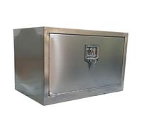 Truck Tool Box, 201 Stainless Steel Storage Organizer with T-handle Lock and Key, 27.5x17x17, Ideal for Pickup, Van, RV, Trailer