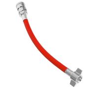 Truck Trailer Air Line Hose Connector with Leak Proof Valve | Zinc Alloy and PU Build, Red Finish, Quick Connection for Compressed Air Systems and Garage Workshops