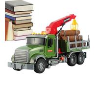 Truck & Trailer Toys for Boys, Truck & Trailer Toys - Tow Truck Toy Log Toy with 3 Trash Cans - Toy Truck, Tow Truck Toy with Lights, ge