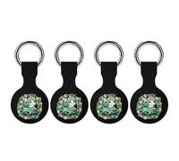 Truck Unicorns St Patricks Day Keychain Holder Case Compatible with AirTag Waterproof Silicone Shell Protective Case 4PCS