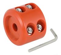 Truck UTV ATV Winch Hook Stop Made of Compression-Resistant Rubber to Limit For Cable Travel and Extend Winch System Lifespan (Orange and red)