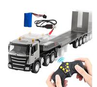 Truck Vehicle - 1/24 Remote Operated, 2.4G Hz Construction Transport Model, Multi-Channel Driving Toy, Bright Sound Function | Interactive Electric Transporter for Bambi