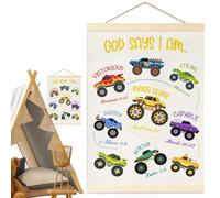 Truck Wall Art For Boys Room | 45x30cm Nursery Decoration, Sturdy And Strong Inspirational Wall Decoration,for Playroom Living Room Kids Girls Bedroom Hallway Study Daycare Home Birthday