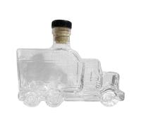 Truck Whiskey Decanter, 300ml Vintage Semi Truck Whiskey Bottle, Funny Car Shaped Glass Liquor Bottle for Home Kitchen Bar