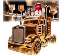 Truck Whiskey Decanter - Vintage Glass Liquor Bottle with Stopper, Funny Car Design, 375ml Capacity for Dad