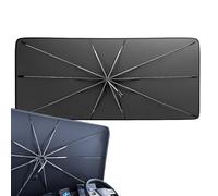 Truck Windscreen Sun Shade - 80 x 220 cm, Reflective Titanium Silver Adhesive Layer | Heat Insulating Cabin Parasol for Trucks and Buses | Galvanised Steel Ribs, Foldable Fens
