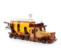 Truck Wine & Whiskey Decanter for Wine Bourbon Scotch or Whiskey Fathers Trucker Gift 1000ml 18" L, Gifts for Dad, Him - Trucker Gifts, Trucks Driver Gift, Truck Figurine for Home Bar