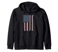 Trucker American Flag Shirt Semi Truck Diesel Owner Zip Hoodie