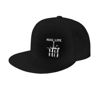 Trucker Cap Oil Rig Life Oilfield Worker Oil Driller Drilling Hats Adjustable Washed Snapback for Summer Outdoor Sports