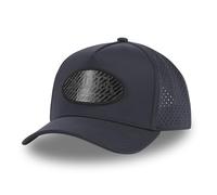 Trucker Cap with Mesh Mesh and Print Rubber Sport, Navy/Black, One Size