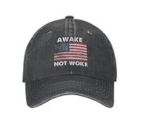 Trucker Caps Funny Gift Awakes Not Woke Trucker Hat Lightweight Dad Cap Breathable Baseball Hats for Outdoor Holiday Travel Walking