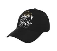 Trucker Caps Happy New Year Dad Cap Breathable Trucker Hat Summer Sun Baseball Caps for Holiday Travel Running Walking