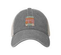 Trucker Caps I Support Women's Rights Rights Rights Wrongs Trucker Hat Adjustment Baseball Hats Lightweight Sports Cap for Running Holiday Travel Outdoor