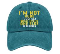 Trucker Caps I'm Not Rude, I Just Say Weveryone Else is Thinking Sports Cap Adjustment Trucker Hat Summer Sun Baseball Caps for Holiday Travel Outdoor Running