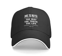 Trucker Caps Jesus The Way Truth Life Trucker Hat Breathable Sports Cap Protection Dad Cap for Holiday Travel Workouts Walking