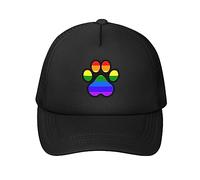 Trucker Caps LGBT Gay Lesbian Furry Paw Pride Rainbow Baseball Caps Summer Sun Sports Cap Protection Baseball Hats for Holiday Travel Running Walking