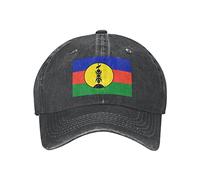 Trucker Caps New Caledonia Flag Black Baseball Caps Lightweight Sports Cap Breathable Baseball Hats for Running Outdoor Holiday Travel