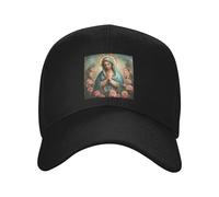 Trucker Caps Our Lady of Guadalupe Mother of God Vertical Holly Mary Blessed Virgin Mary28 Black Baseball Caps Breathable Sports Cap Protection Baseball Hats for Holiday Travel Running Outdoor