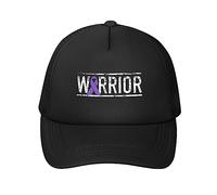 Trucker Caps Pancreatic Warrior Aweareness Purple Ribbon Trucker Hat Summer Sun Baseball Hats Adjustment Dad Cap for Walking Holiday Travel Workouts