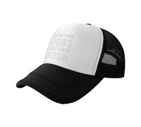 Trucker Caps Show Me Your Boobs If You Hate Racism Baseball Hats Lightweight Baseball Caps Breathable Sports Cap for Running Outdoor Workouts