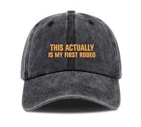 Trucker Caps This Actually is My First Rodeo Dad Cap Protection Baseball Hats Summer Sun Trucker Hat for Holiday Travel Running Outdoor