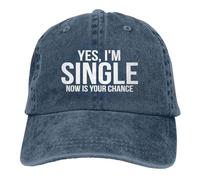 Trucker Caps Yes I'm Singles Now is Your Chance Trucker Hat Breathable Baseball Hats Adjustment Dad Cap for Walking Running Outdoor