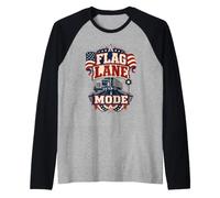 Trucker Flag Lane Mode Raglan Baseball Tee