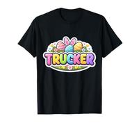 Trucker Happy Easter Truck Driver Bunny Eggs Ears Festive T-Shirt