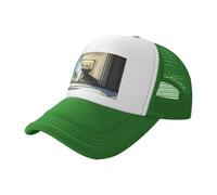Trucker Hat Cowboy Hat for Sun Cap Baseball Beach Caps,Outdoor Activities and Travel The Black Panther in The Corridor Black, Green, One size