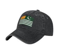 Trucker Hat Flag of Azad Kashmir Classic Cowboy Baseball Cap Comfortable Denim Snapback Cap for Casual Travel Birthday