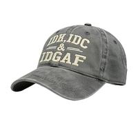 Trucker Hat Soft Embroidered IDK IDC Headwear Gray