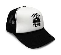 Trucker Hat Trailer Trash Living in Mobile Homes Van Trees Trash Polyester, Black Design Only, One size