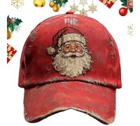 Trucker Hat Twill 60cm, Christmas Hat | Santa Cap Printed Baseball Cap, Adjustable Vintage Festive Headwear For Daily Travel, Commuting, Camping, Hiking, Sports, Holiday, Birthday