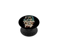 Trucker & His Pug Dad PopSockets Adhesive PopGrip