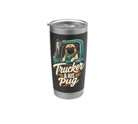 Trucker & His Pug Dad Stainless Steel Insulated Tumbler
